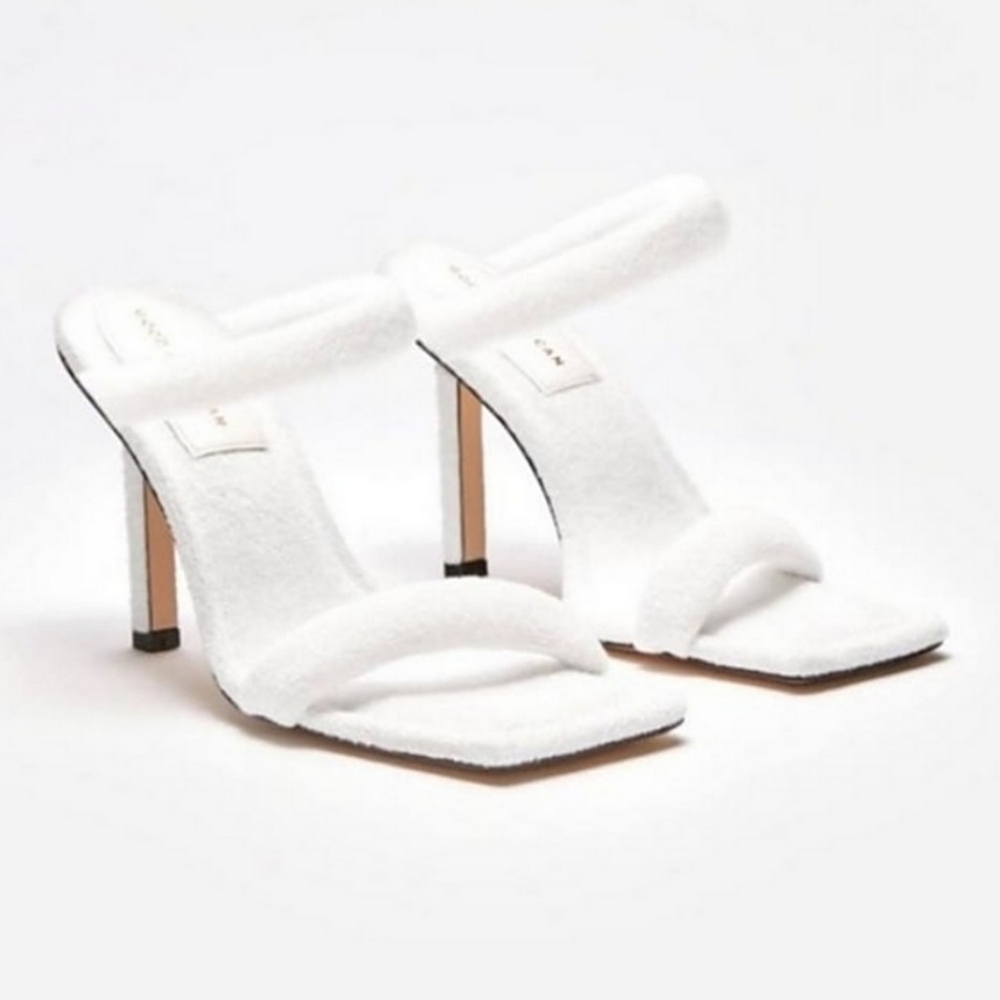 Good American Terry Slip On High Heel Sandals Womens 11.5